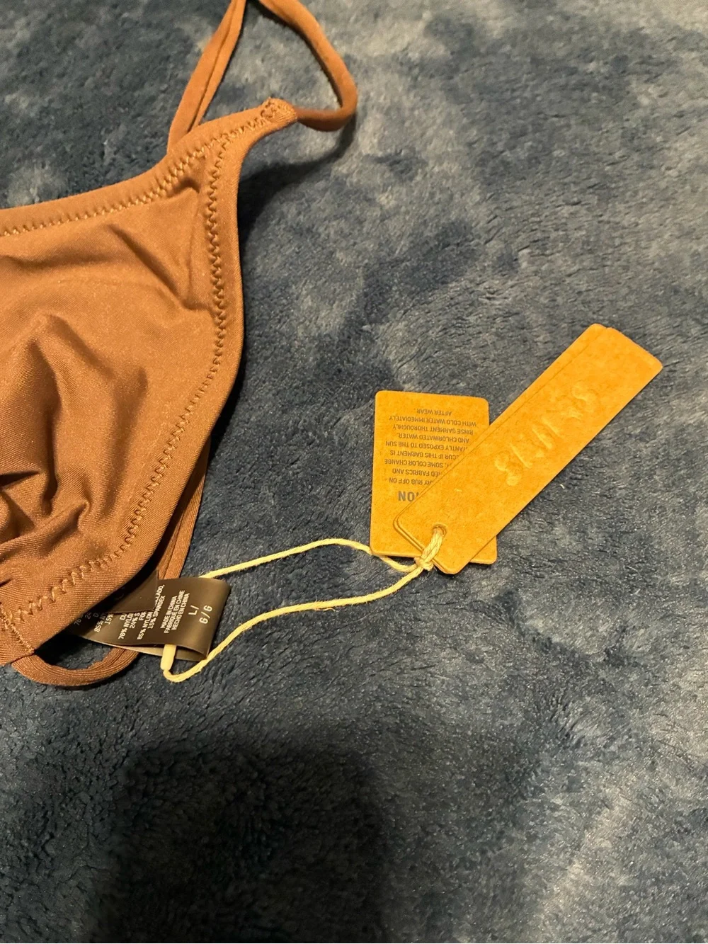 SKIMS Cocoa String Triangle Bikini Set